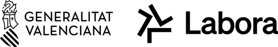 Logotipo de LABORA, Servei Valencià d'Ocupació i Formació, Generalitat Valenciana.